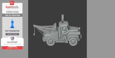 Mashup model of a tow truck with Boba Fett details, designed for 3D printing.