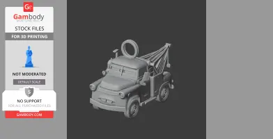 A 3D model of a mashup figure combining a tow truck character with a sci-fi bounty hunter theme.