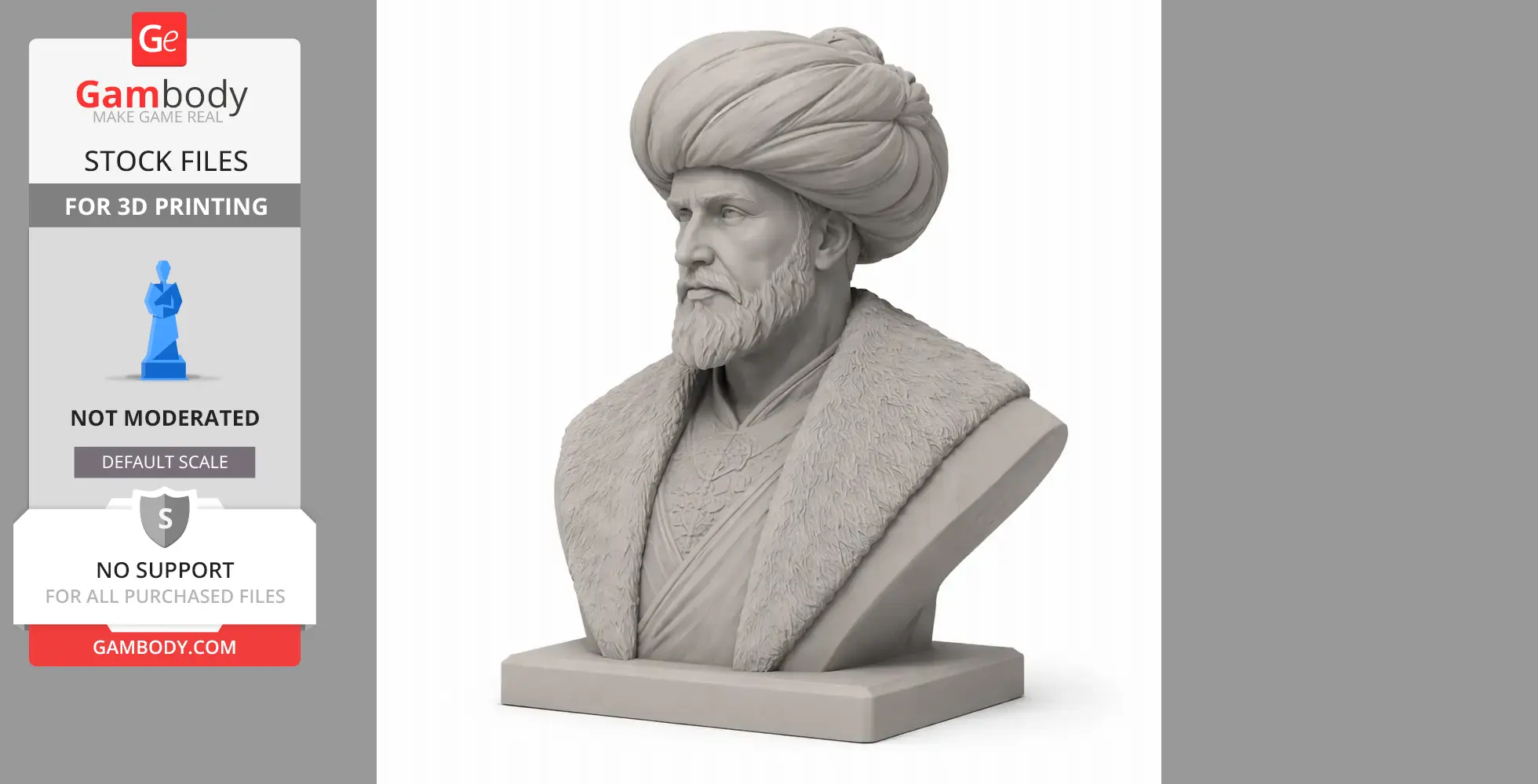 Mehmed the Conqueror Bust - Historical Warrior STL