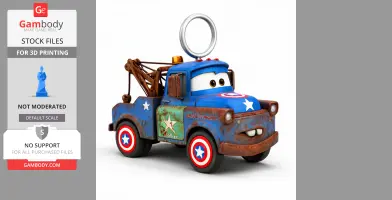 Mater Captain America Ring Figure - Mashup Figure STL