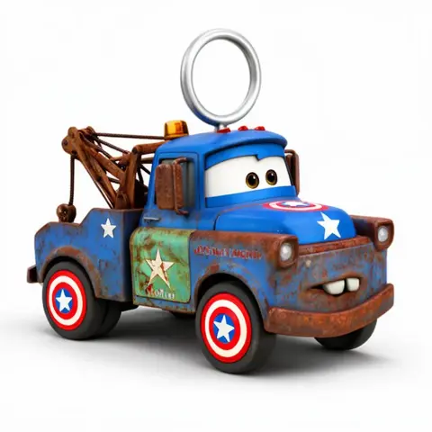 Mater Captain America Ring Figure - Mashup Figure STL
