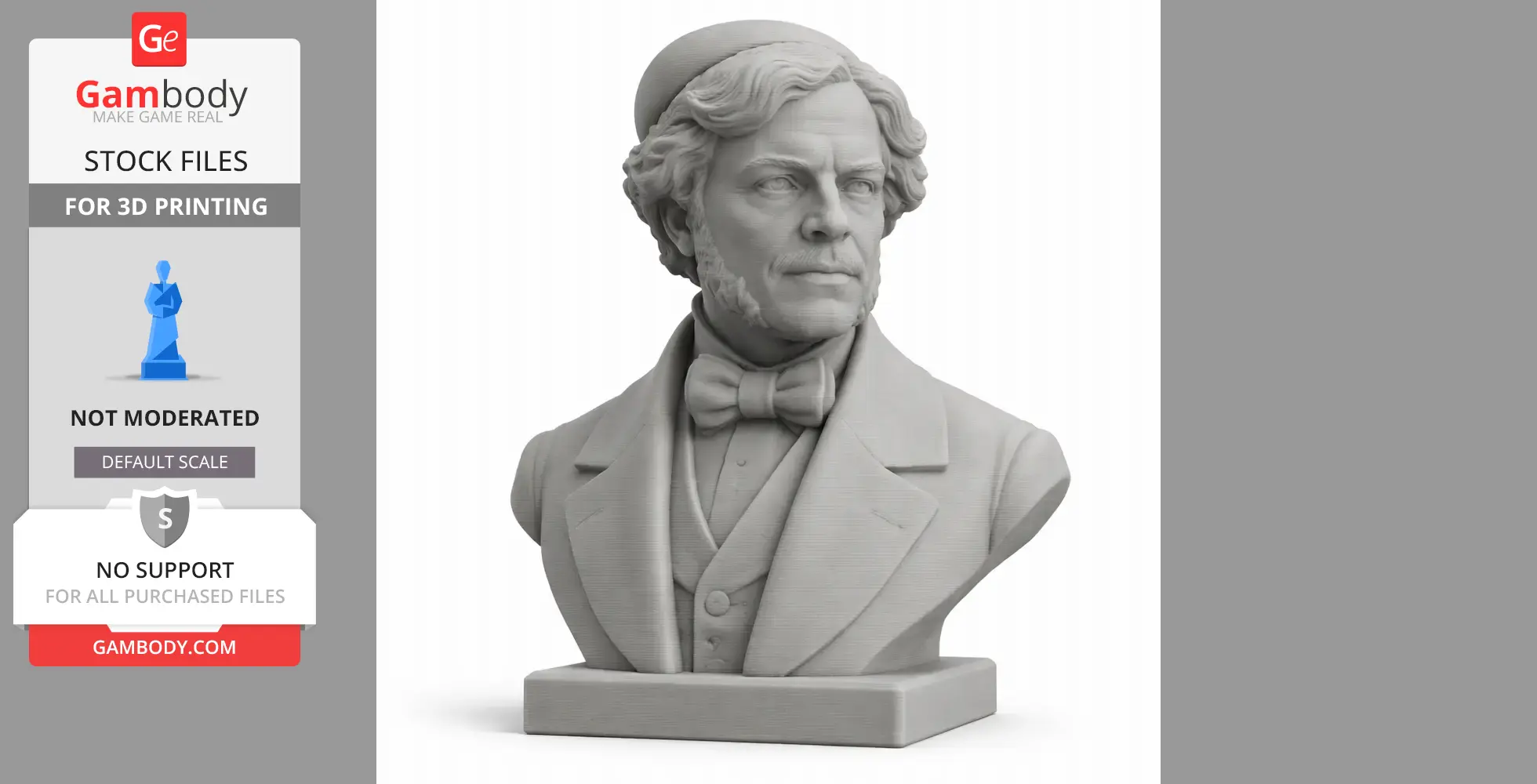 Michael Faraday Bust - Historical Warrior STL