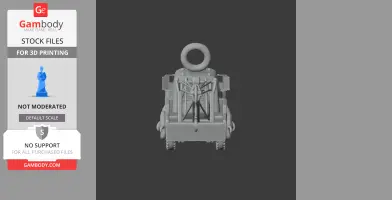 3D model of a ring figure with Cthulhu-like elements on a vehicle base.