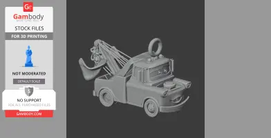 Cartoon tow truck with Doctor Strange elements, including cloak and magical ring on the roof.