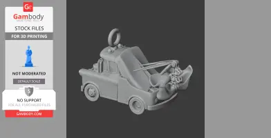 A 3D model of a tow truck with mystical elements, combining Mater and Doctor Strange themes.