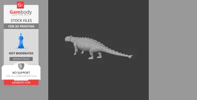 3D model of a Tianzhenosaurus, a spiked, armored prehistoric dinosaur, designed for 3D printing.