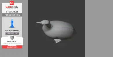 3D model of a round, smooth-bodied tinamou bird, designed for printing.