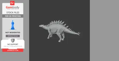 3D model of a Tuojiangosaurus, featuring a spiked back and tail, for 3D printing.