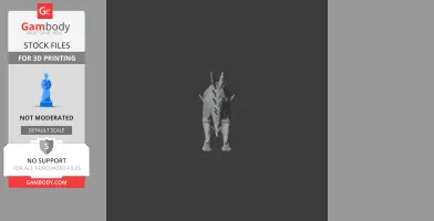 3D model of a Tuojiangosaurus dinosaur, ideal for 3D printing, viewed from the front.