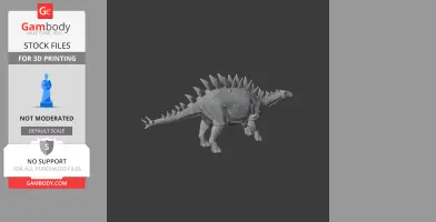 3D model of a Tuojiangosaurus with spiked back, ready for 3D printing.