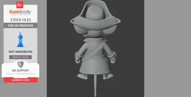 Jerry Mouse Pirate Ring Figure - Mashup Figure STL