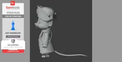 Jerry Mouse Pirate Ring Figure - Mashup Figure STL