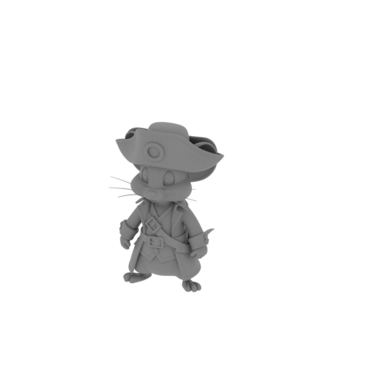 Jerry Mouse Pirate Ring Figure.stl