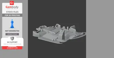 3D model of Helmsley Castle's foundation layout, showcasing walls and structural details for printing.