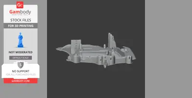 A detailed 3D model of Helmsley Castle with towers and walls, designed for 3D printing.