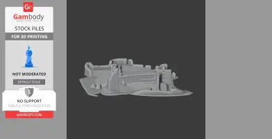 A 3D model of Helmsley Castle for printing, showing detailed medieval architecture.