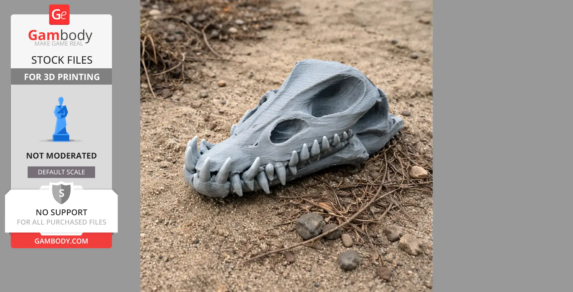 Elasmosaurus Skull - Skull Replica STL
