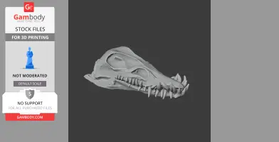 Elasmosaurus Skull - Skull Replica STL