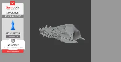 Elasmosaurus Skull - Skull Replica STL
