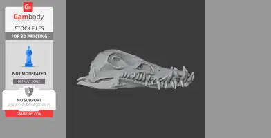 Elasmosaurus Skull - Skull Replica STL