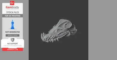 Elasmosaurus Skull - Skull Replica STL