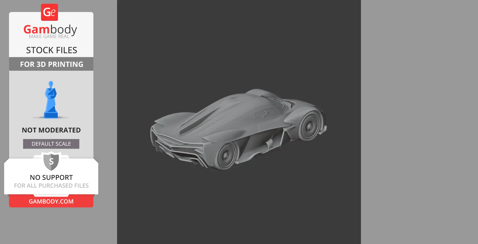Aston Martin Valkyrie - Scale Vehicle STL - STL files for 3D