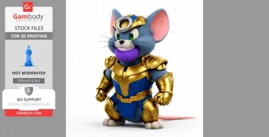 Jerry Mouse Thanos Ring Figure - Mashup Figure STL