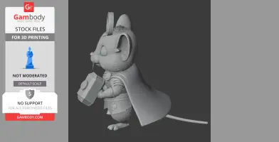 Jerry Mouse Thor Ring Figure - Mashup Figure STL