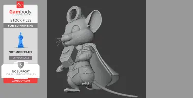 Jerry Mouse Thor Ring Figure - Mashup Figure STL