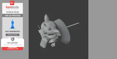 Jerry Mouse Thor Ring Figure - Mashup Figure STL
