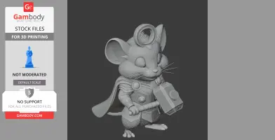 Jerry Mouse Thor Ring Figure - Mashup Figure STL