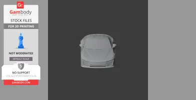 3D model of a sleek Aston Martin Valour, suitable for 3D printing. Front view displayed.
