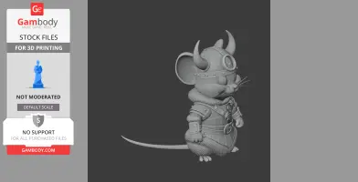 Jerry Mouse Viking Ring Figure - Mashup Figure STL