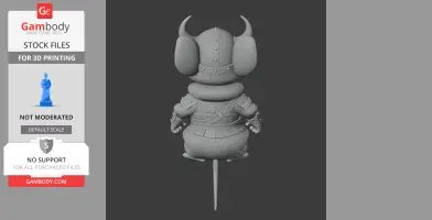 Jerry Mouse Viking Ring Figure - Mashup Figure STL