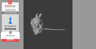 Jerry Mouse Viking Ring Figure - Mashup Figure STL