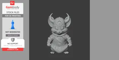 Jerry Mouse Viking Ring Figure - Mashup Figure STL