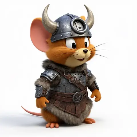 Jerry Mouse Viking Ring Figure - Mashup Figure STL