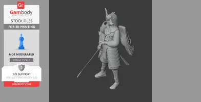 Minamoto no Yoshitsune Samurai - Historical Warrior STL