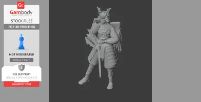 Minamoto no Yoshitsune Samurai - Historical Warrior STL