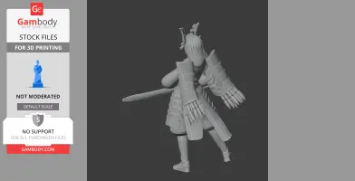 Minamoto no Yoshitsune Samurai - Historical Warrior STL