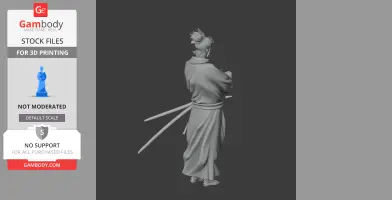 Miyamoto Musashi Samurai - Historical Warrior STL