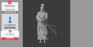 Miyamoto Musashi Samurai - Historical Warrior STL