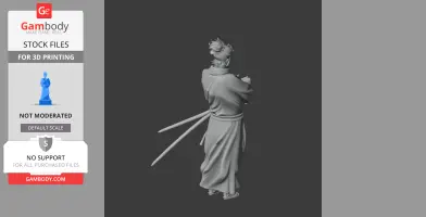 Miyamoto Musashi Samurai - Historical Warrior STL