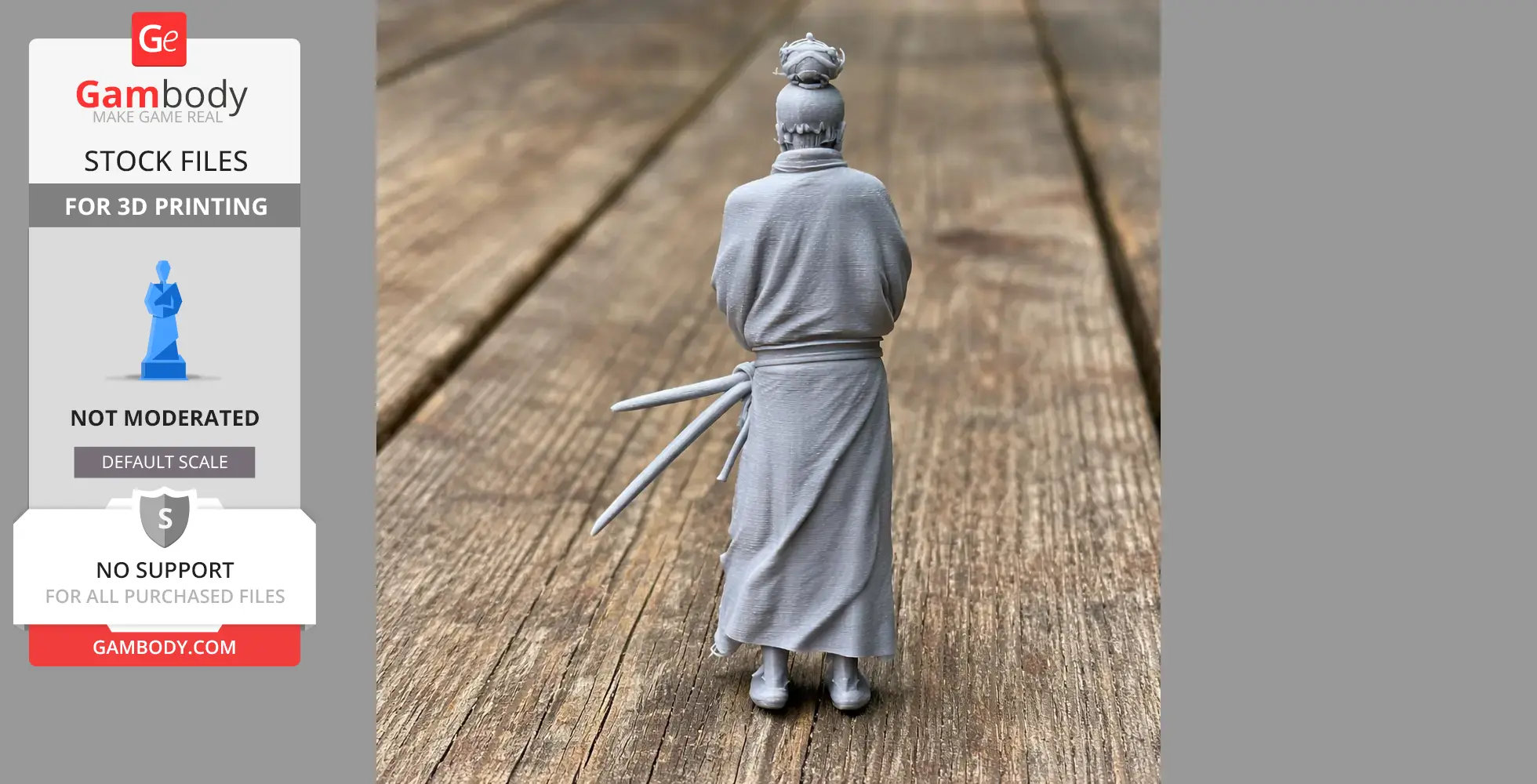 Miyamoto Musashi Samurai - Historical Warrior STL