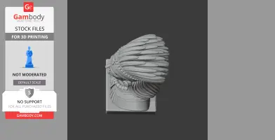 Montezuma II Bust - Historical Warrior STL