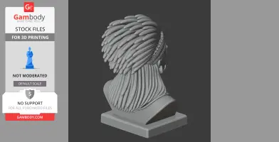 Montezuma II Bust - Historical Warrior STL