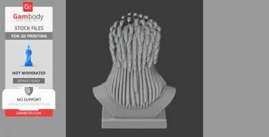 Montezuma II Bust - Historical Warrior STL