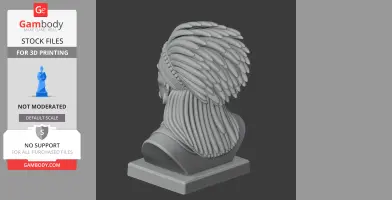 Montezuma II Bust - Historical Warrior STL