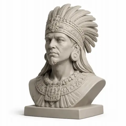 Montezuma II Bust - Historical Warrior STL