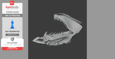 Great White Shark Skull - Skull Replica STL